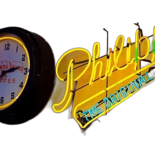 3d render, vaporwave, photorealistic, neon, sign, reading, philips, original transparent PNG cut-out