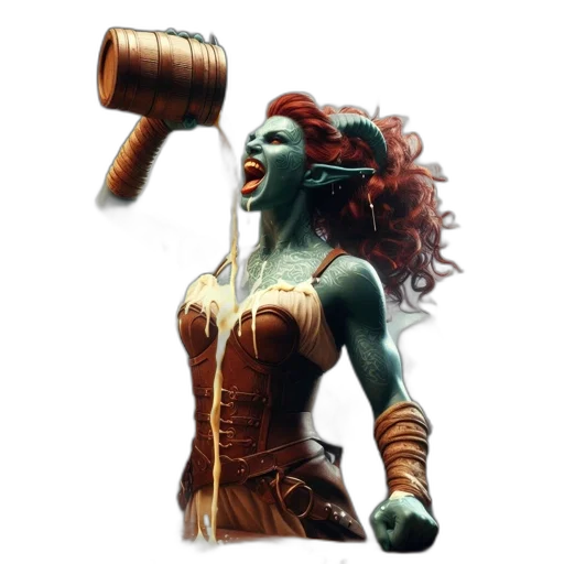 staff, weapon, concept art, comic book art, fantasy art, 3d render, blue-skinned, female transparent PNG cut-out