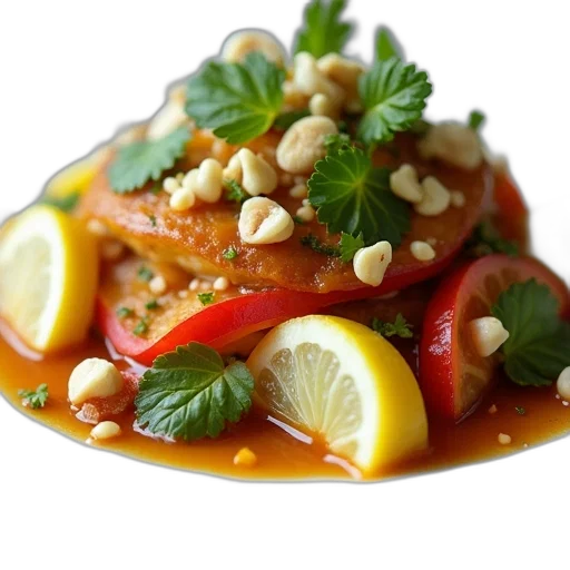 food, close-up, view, dish, variety, ingredients, including, sliced transparent PNG cut-out