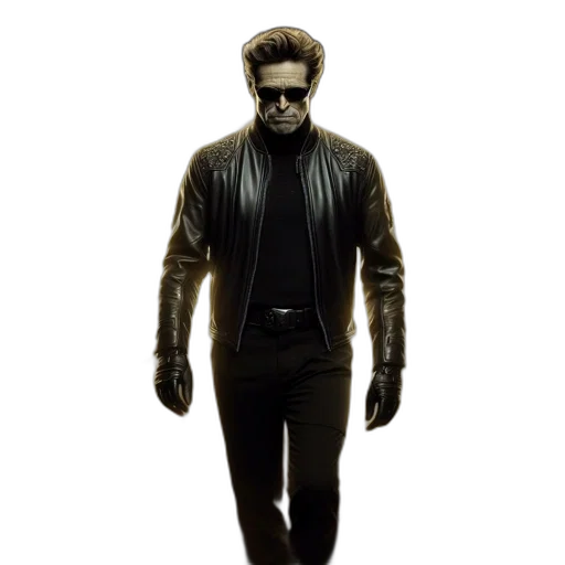 jacket, robot, concept art, 3d render, comic book art, photorealistic, swirling, fiery transparent PNG cut-out