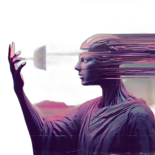 sword, hair, bottle, dress, vaporwave, concept art, cyberpunk, fantasy art transparent PNG cut-out