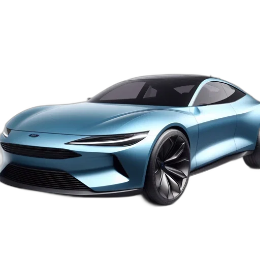car, concept art, 3d render, photorealistic, modern, blue, concept, large transparent PNG cut-out