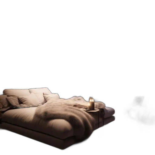 furniture, concept art, 3d render, photorealistic, pixel art, fog, night, fire transparent PNG cut-out