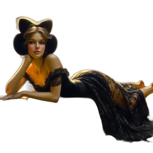dress, hat, jewelry, crown, photorealistic, concept art, fantasy art, oil painting transparent PNG cut-out