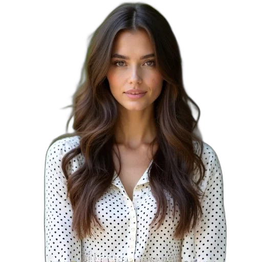hair, dress, face, jacket, photorealistic, oil painting, earth tones, woman transparent PNG cut-out