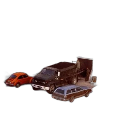 car, concept art, 3d render, black, truck, unloading, something, bed transparent PNG cut-out