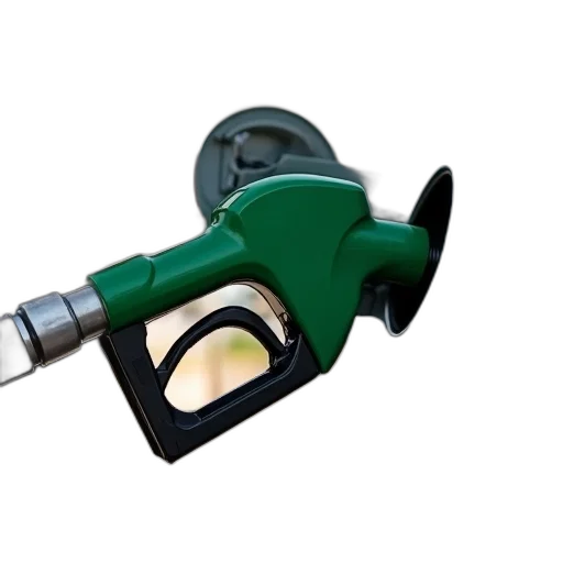 weapon, car, bottle, close-up, green, gas, nozzle, inserted transparent PNG cut-out