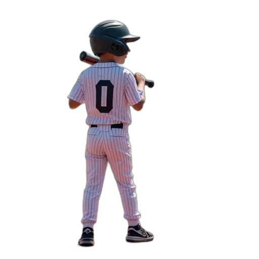 robot, weapon, 3d render, young, boy, baseball, uniform, standing transparent PNG cut-out