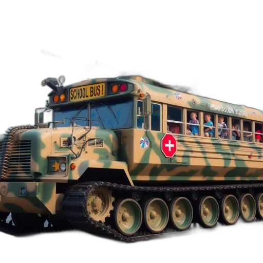 weapon, car, concept art, 3d render, photorealistic, militarily-equipped, camouflage, school transparent PNG cut-out