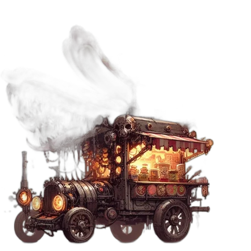 car, weapon, dragon, concept art, fantasy art, pixel art, photorealistic, fog transparent PNG cut-out