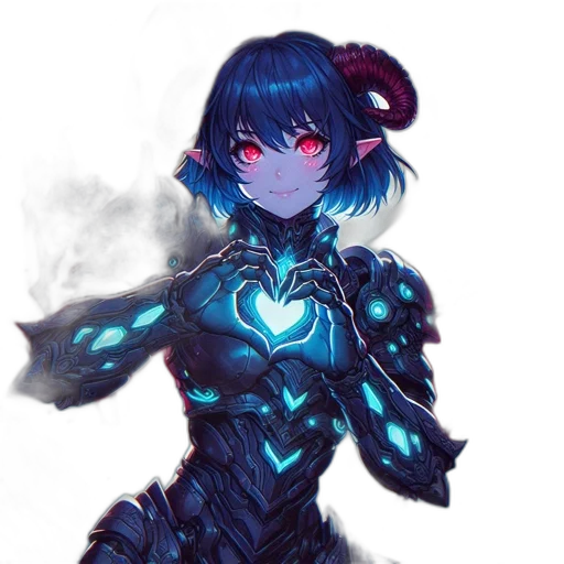 robot, mask, weapon, dress, concept art, anime, cyberpunk, fantasy art transparent PNG cut-out