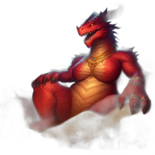 dragon, creature, animal, fantasy art, concept art, pixel art, 3d render, red transparent PNG cut-out