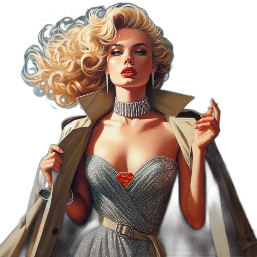 dress, jewelry, jacket, comic book art, concept art, fantasy art, photorealistic, fire transparent PNG cut-out