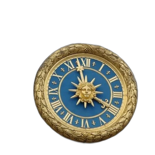 jewelry, crown, staff, sword, 3d render, gold, blue, clock transparent PNG cut-out