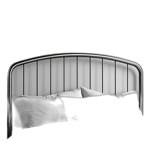 furniture, staff, crown, 3d render, photorealistic, aluminium, headboard, metal transparent PNG cut-out