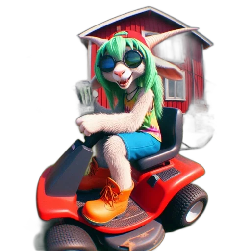 car, robot, furniture, creature, 3d render, concept art, photorealistic, vaporwave transparent PNG cut-out