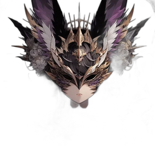 mask, dragon, crown, face transparent PNG cut-out