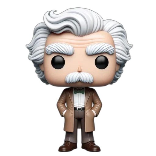 illustrated, funko, pop, figure, displays, older, gentleman, sporting transparent PNG cut-out