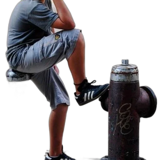 robot, bottle, weapon, staff, photorealistic, person, wearing, shorts transparent PNG cut-out