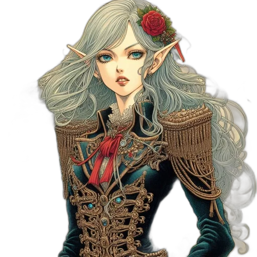 staff, face, jewelry, fantasy art, concept art, pixel art, comic book art, dark transparent PNG cut-out