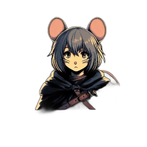 staff, weapon, mask, animal, anime, cartoon, pixel art, fantasy art transparent PNG cut-out