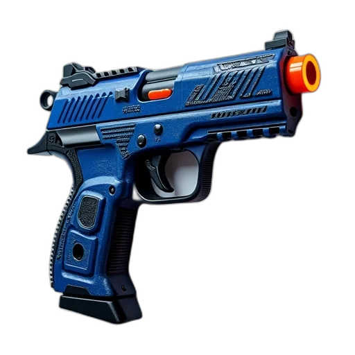 weapon, 3d render, pixel art, concept art, photorealistic, blue, black, futuristic transparent PNG cut-out