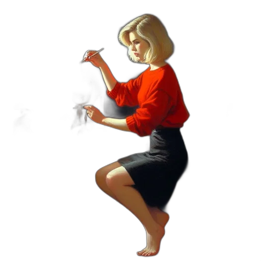 dress, staff, umbrella, jewelry, concept art, oil painting, pixel art, photorealistic transparent PNG cut-out