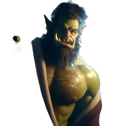 mask, creature, face, staff, concept art, fantasy art, comic book art, 3d render transparent PNG cut-out