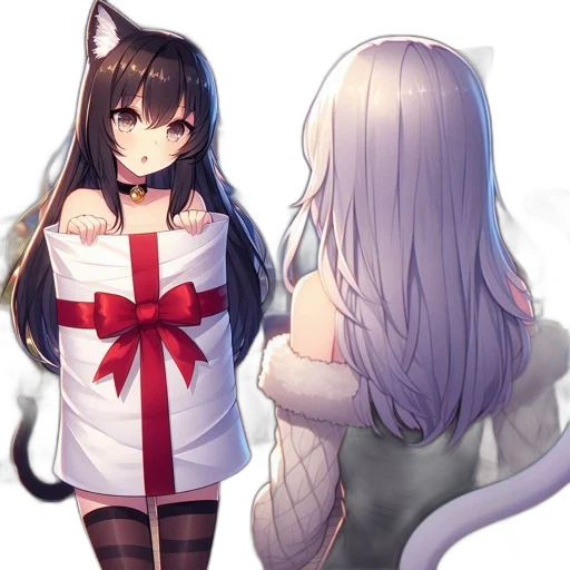 dress, staff, creature, weapon transparent PNG cut-out