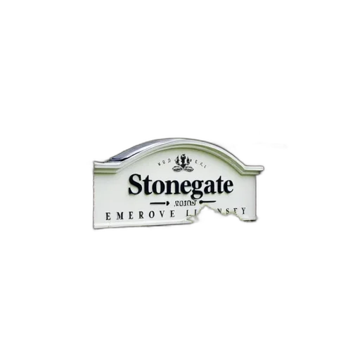 sign, landscaping, stonegate, west transparent PNG cut-out