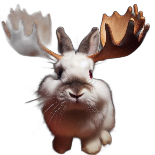 animal, creature, crown, concept art, 3d render, pixel art, photorealistic, rabbit transparent PNG cut-out