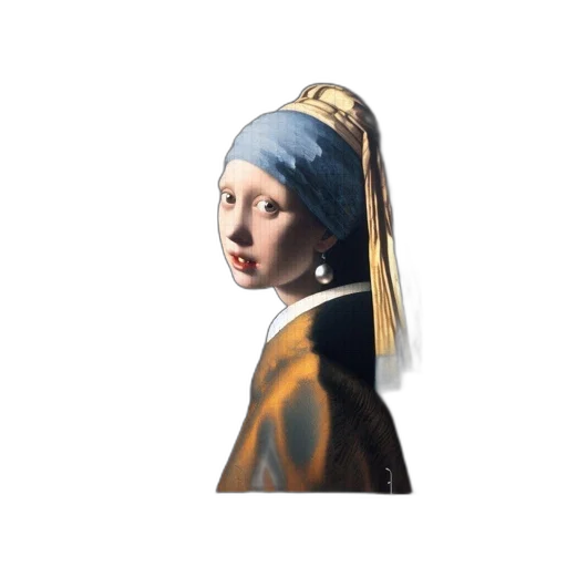 face, hat, dress, crown, photorealistic, oil painting, 3d render, fantasy art transparent PNG cut-out