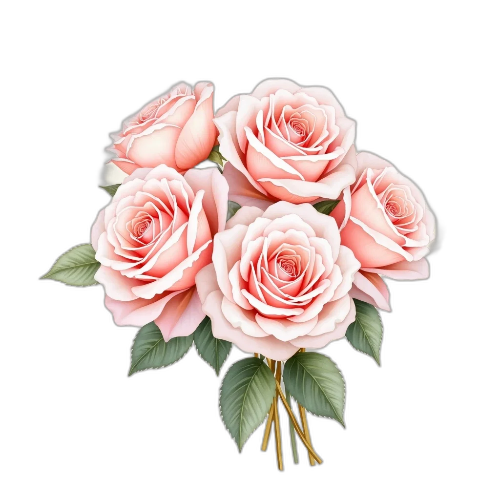 flower, crown, jewelry, staff, photorealistic, 3d render, pastel, watercolor transparent PNG cut-out