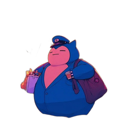 jacket, creature, food, staff, concept art, vaporwave, cartoon, watercolor transparent PNG cut-out