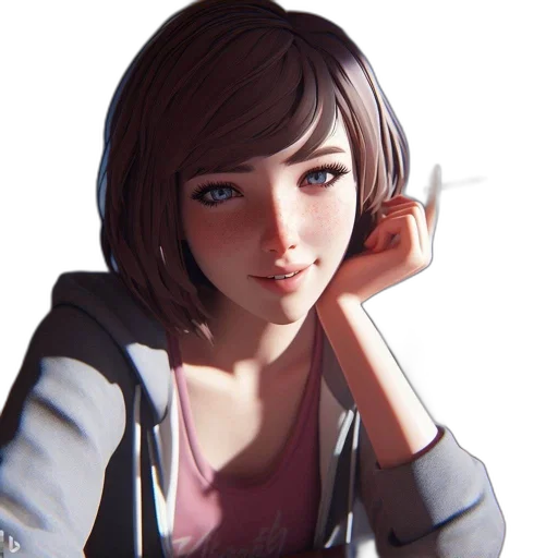 face, jacket, robot, staff, photorealistic, concept art, anime, 3d render transparent PNG cut-out