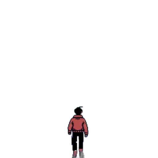 hat, jacket, robot, creature, pixel art, concept art, comic book art, cartoon transparent PNG cut-out