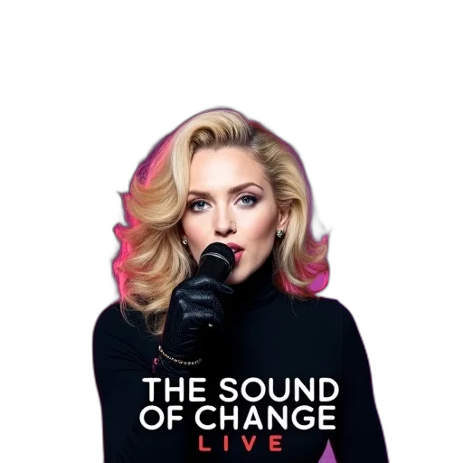 jacket, hair, promotional, poster, madonna, sound, change, live transparent PNG cut-out