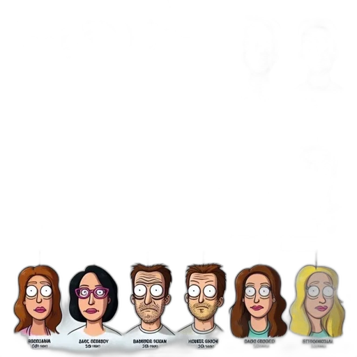 staff, face, cartoon, concept art, pixel art, hierarchical, family, tree transparent PNG cut-out