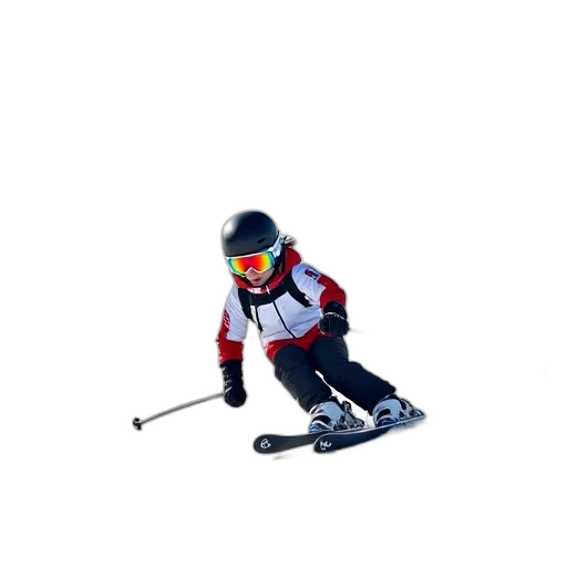 robot, 3d render, pixel art, photorealistic, concept art, young, skier, skiing transparent PNG cut-out