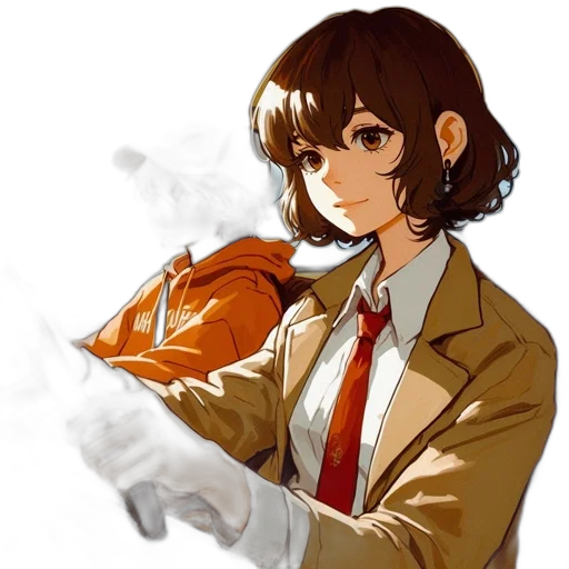 staff, food, jacket, weapon, anime, pixel art, concept art, photorealistic transparent PNG cut-out