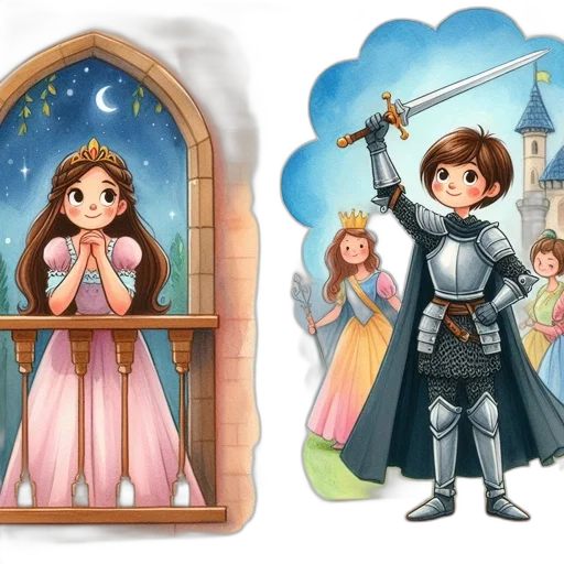 fantasy art, concept art, 3d render, cartoon, pastel, fairy, tale, scene transparent PNG cut-out