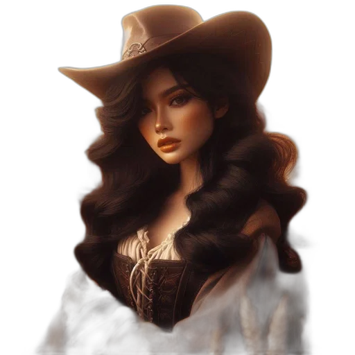 hat, face, crown, hair, fantasy art, photorealistic, oil painting, concept art transparent PNG cut-out