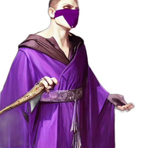 mask, dress, staff, sword transparent PNG cut-out