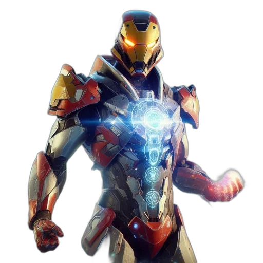 robot, weapon, sword, concept art, 3d render, comic book art, pixel art, futuristic transparent PNG cut-out
