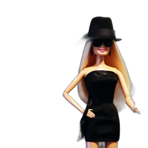 dress, hat, 3d render, cartoon, concept art, photorealistic, barbie, doll transparent PNG cut-out