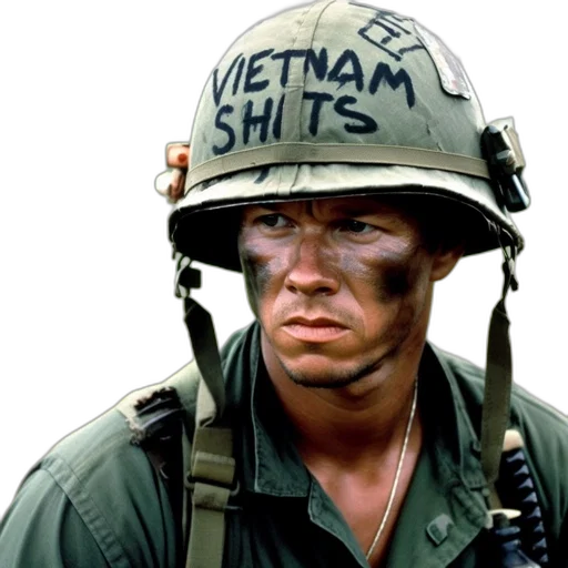 hat, weapon, photorealistic, young, man, dirty, green, army transparent PNG cut-out