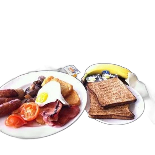 food, photorealistic, 3d render, breakfast, spread, featuring, eggs, toast transparent PNG cut-out