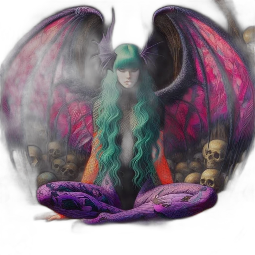 dragon, fantasy art, concept art, photorealistic, pixel art, dark, pastel, colorful transparent PNG cut-out