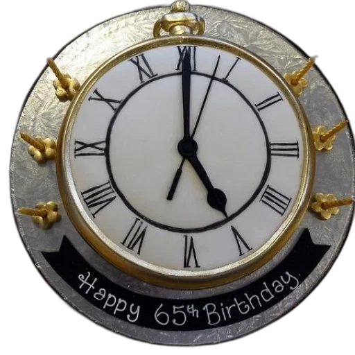 jewelry, 3d render, cake, designed, look, like, clock, words transparent PNG cut-out
