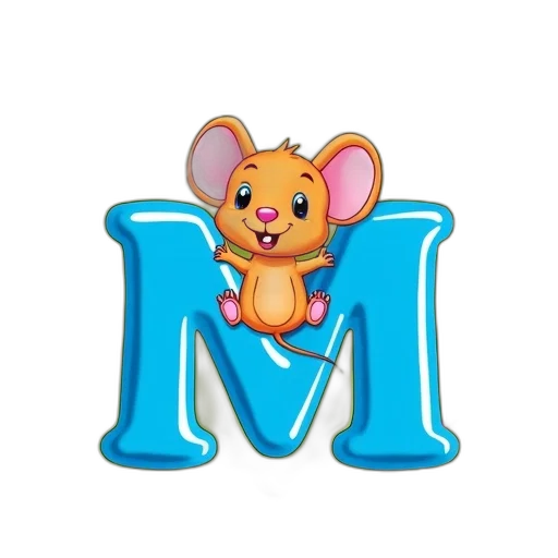 3d render, cartoon, children, book, cover, mouse, character, sitting transparent PNG cut-out